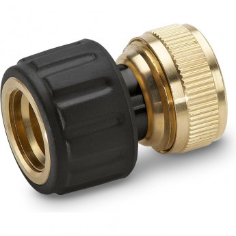 Латунный коннектор KARCHER с аквастопом 3/4''